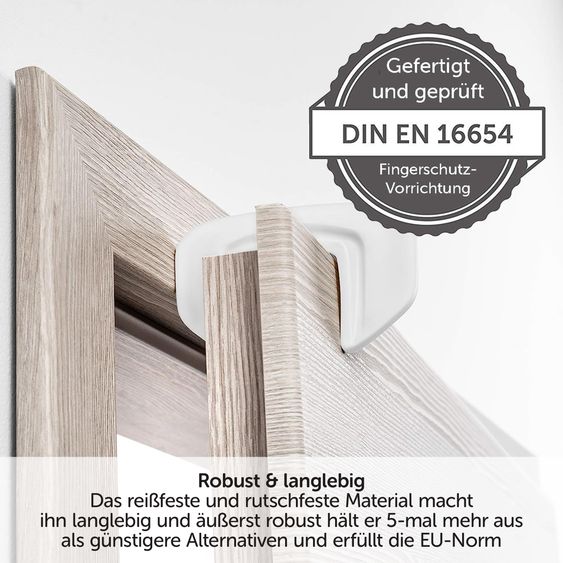 Hauck Türschutzgitter / Treppenschutzgitter Clear Step 2 + Türstopper 3er Pack - Dark Grey