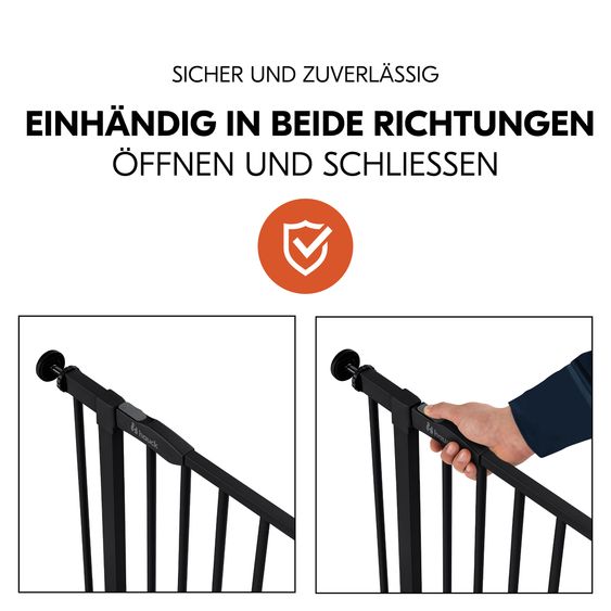 Hauck Türschutzgitter / Treppenschutzgitter Open N Stop 2 (75-80 cm) - Black