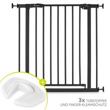 Cancello di sicurezza per porte / cancello per scale Open N Stop 2 + Fermaporta 3 pz - Nero