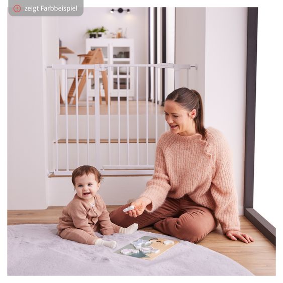 Hauck Cancello di sicurezza per porte / cancello per scale Open N Stop 2 + Fermaporta 3 pz - Nero