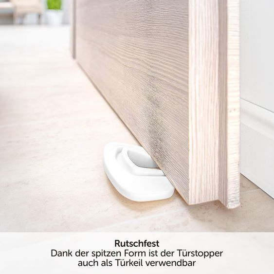 Hauck Türschutzgitter / Treppenschutzgitter Open N Stop 2 + Türstopper 3er Pack - Dark Grey