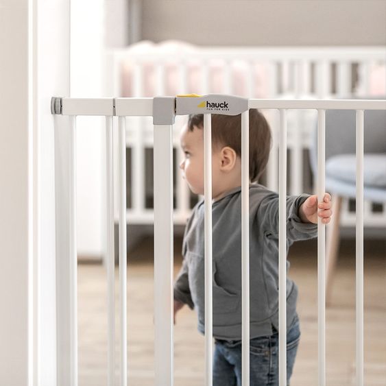 Hauck Cancelletto di sicurezza per porta / cancelletto per scale Open N Stop KD (75-80 cm) senza foratura - Bianco