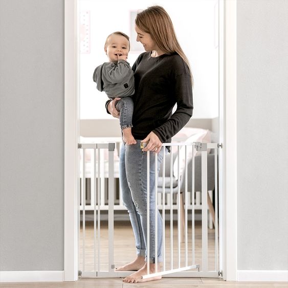 Hauck Cancelletto di sicurezza per porta / cancelletto per scale Open N Stop KD (75-80 cm) senza foratura - Bianco
