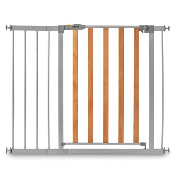 Hauck Door Guard / Stair Gate Woodlock 2 (75-80 cm) incl. 21 cm extension - Silver