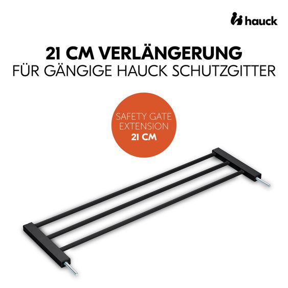 Hauck Türschutzgitter Verlängerung Safety Gate Extension 21 cm - passend für Hauck Schutzgitter - Black