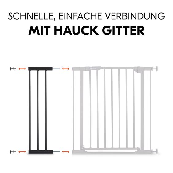 Hauck Türschutzgitter Verlängerung Safety Gate Extension 21 cm - passend für Hauck Schutzgitter - Black