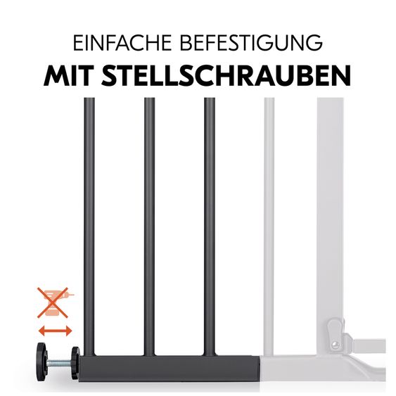 Hauck Türschutzgitter Verlängerung Safety Gate Extension 21 cm - passend für Hauck Schutzgitter - Black