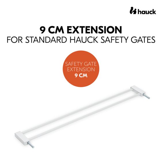 Hauck Türschutzgitter Verlängerung Safety Gate Extension 9 cm - passend für Hauck Schutzgitter - White