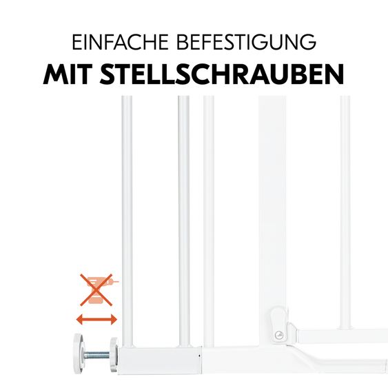 Hauck Türschutzgitter Verlängerung Safety Gate Extension 9 cm - passend für Hauck Schutzgitter - White