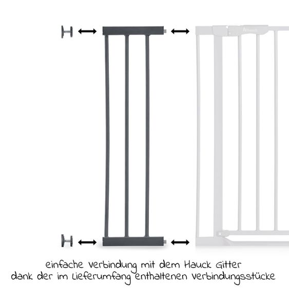 Hauck Türschutzgitter Verlängerung Safety Gate Extensions 21 cm - Dark Grey