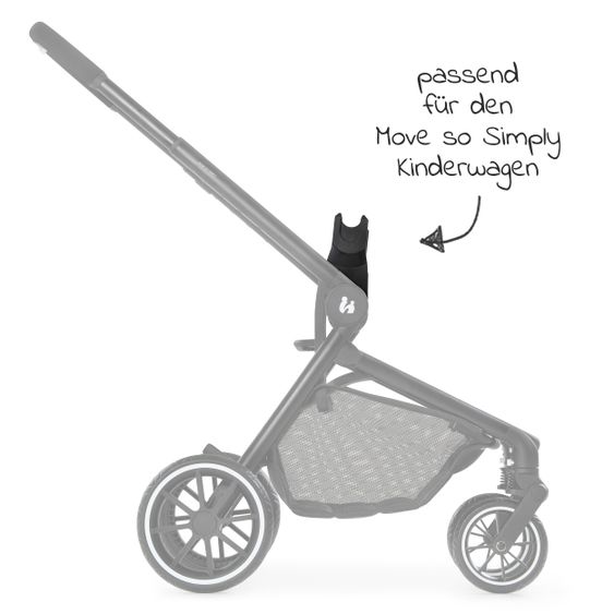 Hauck Universal Babyschalen Adapter für Move so Simply Kinderwagen - passend für Maxi-Cosi / Cybex / Joie