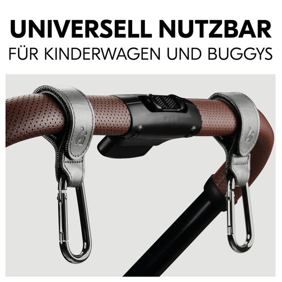 Hauck Universal Kinderwagen Haken für Tragetaschen / Wickeltaschen - Grey