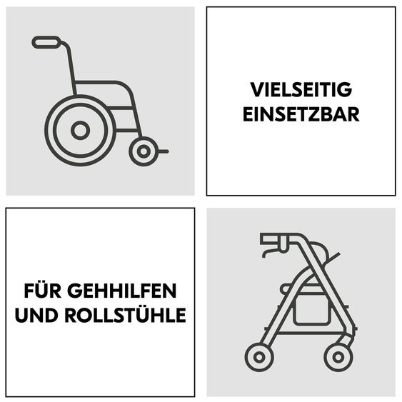 Hauck Universal Kinderwagen Haken für Tragetaschen / Wickeltaschen - Grey