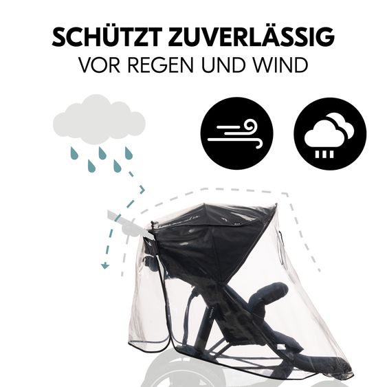 Hauck Universal Regenschutz für 3-rädrige Buggys und Kinderwagen