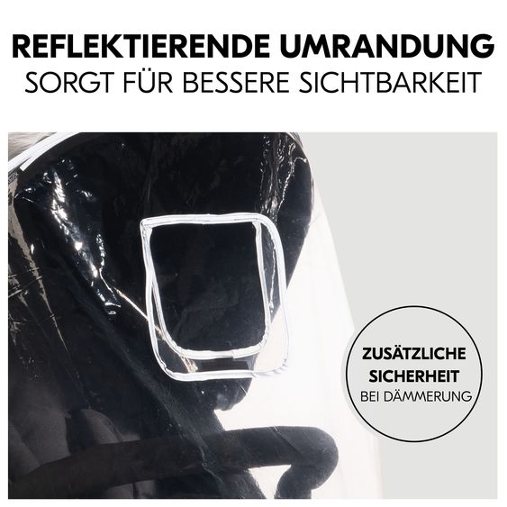 Hauck Universal Regenschutz für 3-rädrige Buggys und Kinderwagen