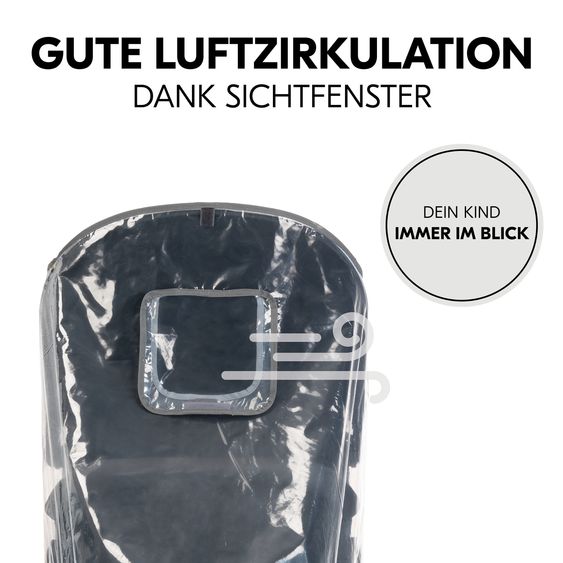 Hauck Universal Regenschutz für 3-rädrige Buggys und Kinderwagen