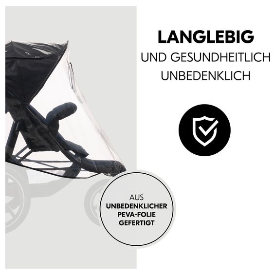 Hauck Universal Regenschutz für 3-rädrige Buggys und Kinderwagen