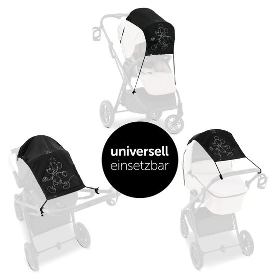 Hauck Universal sun sail for stroller - Disney - Mickey Mouse Black