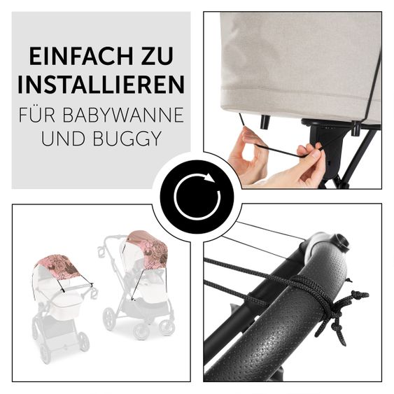 Hauck Universal Sonnensegel für Kinderwagen - Disney - Minnie Mouse Rose