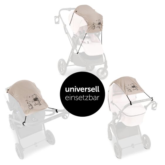 Hauck Universal Sonnensegel für Kinderwagen - Disney - Winnie the Pooh Beige