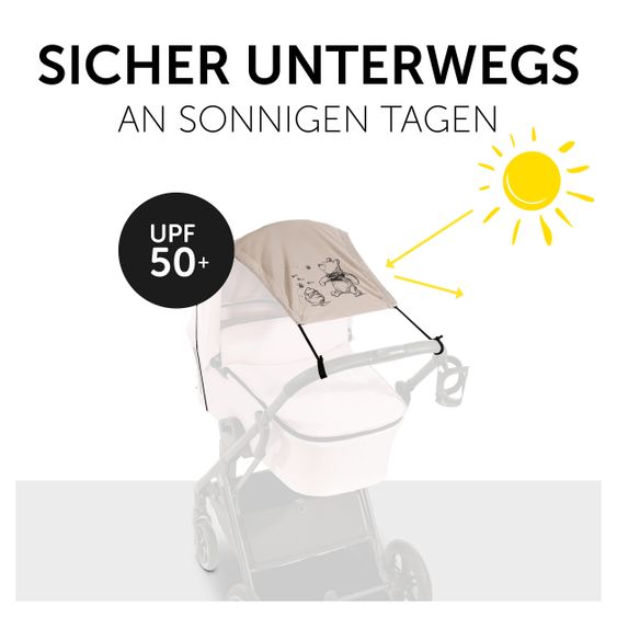 Hauck Universal Sonnensegel für Kinderwagen - Disney - Winnie the Pooh Beige