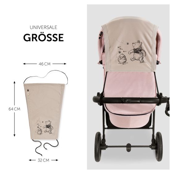 Hauck Universal Sonnensegel für Kinderwagen - Disney - Winnie the Pooh Beige