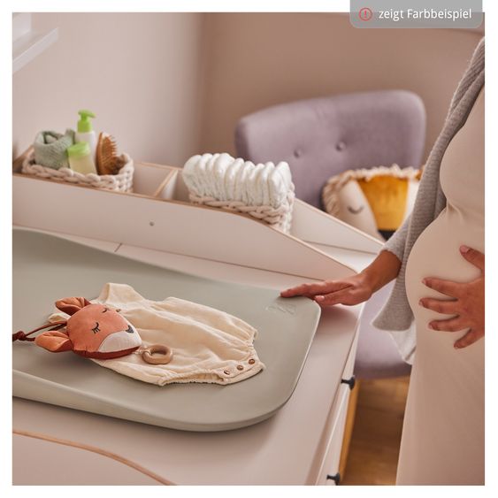 Hauck Wickelauflage Change N Clean inkl. Topper - Light Blue / Beige