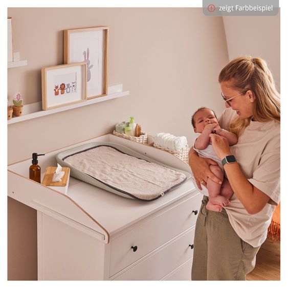 Hauck Wickelauflage Change N Clean inkl. Topper - Light Blue / Beige