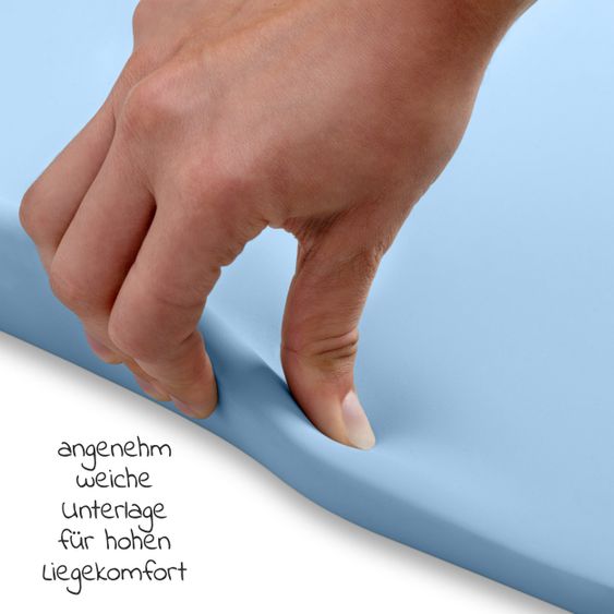 Hauck Wickelauflage Change N Clean rutschfest & abwaschbar - Light Blue