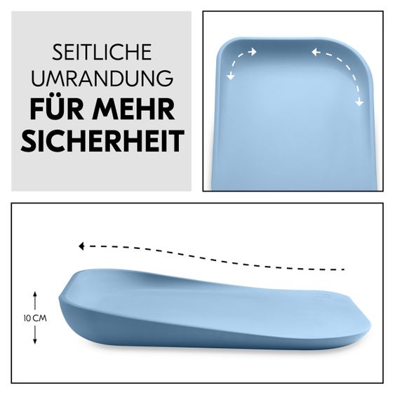 Hauck Wickelauflage Change N Clean rutschfest & abwaschbar - Light Blue