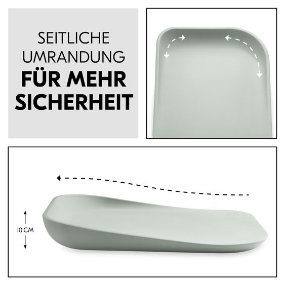 Hauck Wickelaufsatz Combine N Change für Kommoden im Sparset inkl. Wickelauflage & Topper - Sage