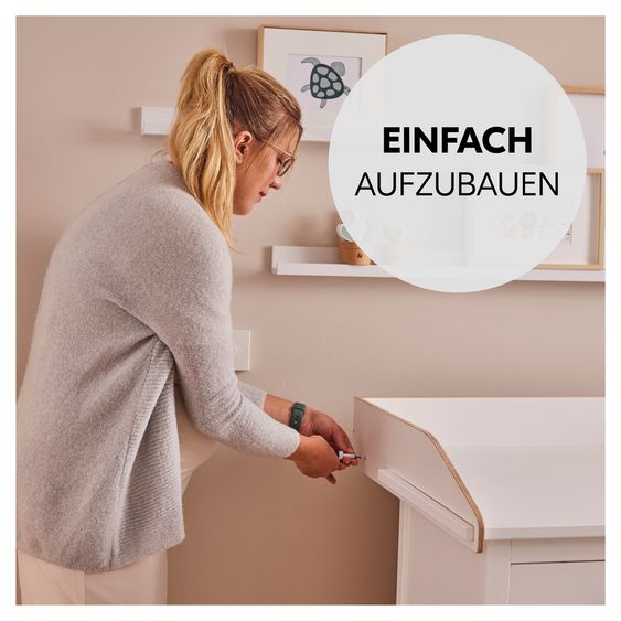 Hauck Wickelaufsatz Combine N Change für Kommoden inkl. Wickelauflage - Light Blue