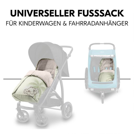 Hauck Winter-Fußsack für Kinderwagen und Buggy Pushchair Footmuff - Disney - Simba Olive