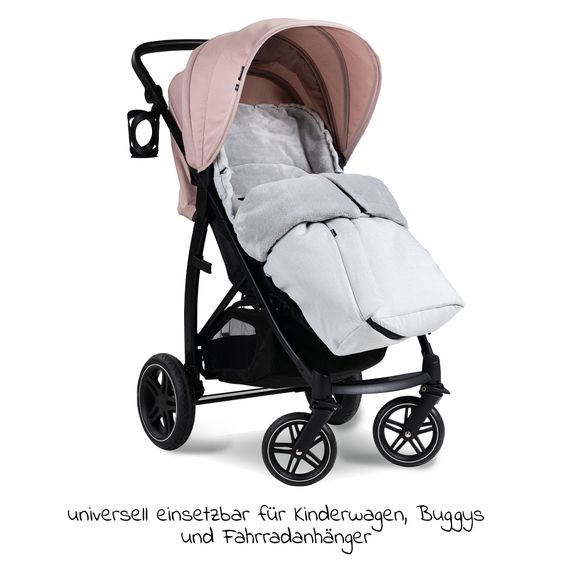 Hauck Winter-Fußsack für Kinderwagen und Buggy Pushchair Footmuff - Grau