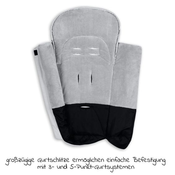 Hauck Winter-Fußsack für Kinderwagen und Buggy Pushchair Footmuff - Grau