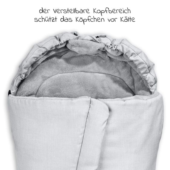 Hauck Winter-Fußsack für Kinderwagen und Buggy Pushchair Footmuff - Grau