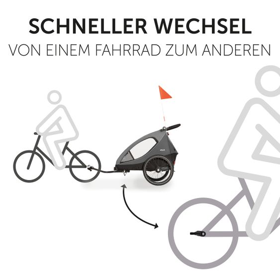 Hauck Zusatz- Fahrradkupplung für Dryk Duo Fahrradanhänger