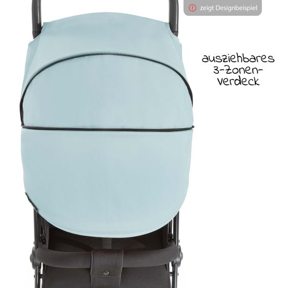 Hauck Tettuccio parasole aggiuntivo per Buggy Swift X - Tettuccio singolo Deluxe - Blu ghiaccio