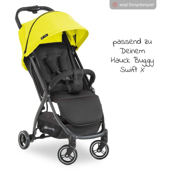 Hauck Tettuccio parasole aggiuntivo per Buggy Swift X - Tettuccio singolo Deluxe - Giallo neon