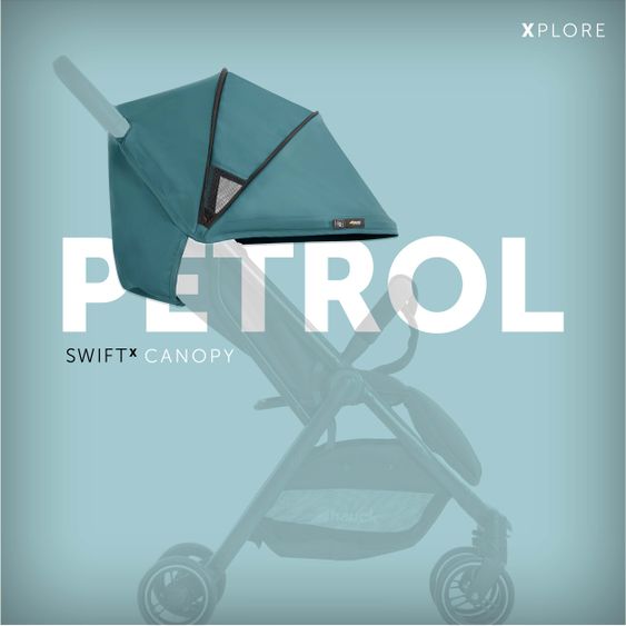 Hauck Additional sun canopy for stroller Swift X - Single Deluxe Canopy - Petrol