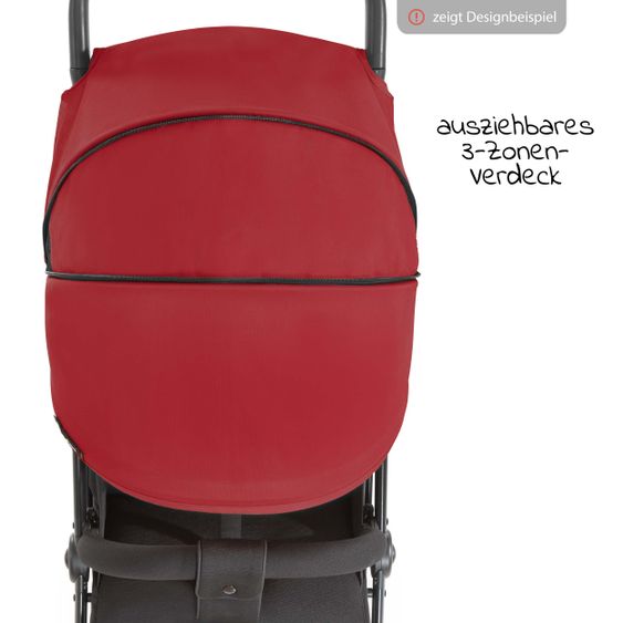 Hauck Tettuccio parasole aggiuntivo per Buggy Swift X - Tettuccio singolo Deluxe - Rosso