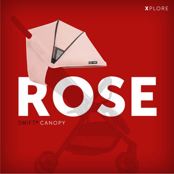 Hauck Zusatz-Sonnenverdeck für Buggy Swift X - Single Deluxe Canopy - Rose
