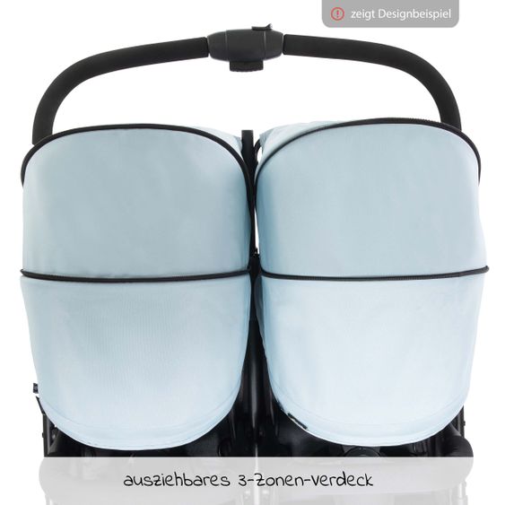 Hauck Zusatz-Sonnenverdeck Swift X Duo Deluxe Canopy - Iceblue