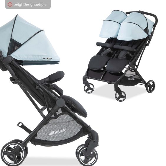 Hauck Zusatz-Sonnenverdeck Swift X Duo Deluxe Canopy - Iceblue