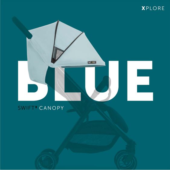 Hauck Zusatz-Sonnenverdeck Swift X Duo Deluxe Canopy - Iceblue