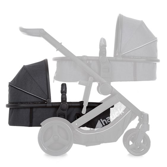 Hauck Zweite Babywanne für Geschwisterwagen Duett 3 - Melange Charcoal