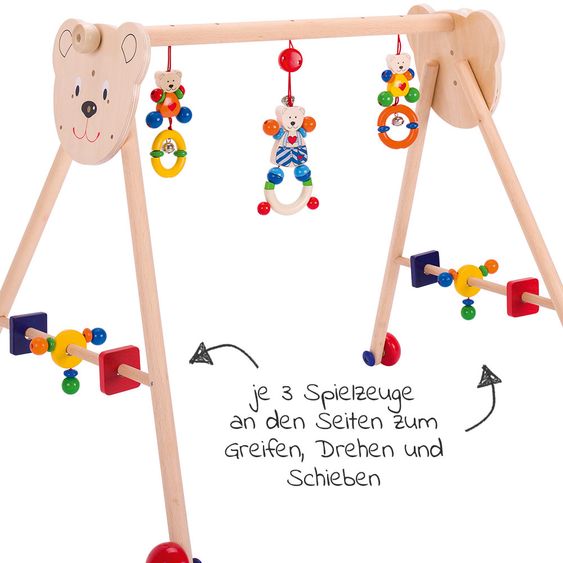 Heimess Greif- und Spieltrainer / Spieltrapez Baby-Fit - Herzbär