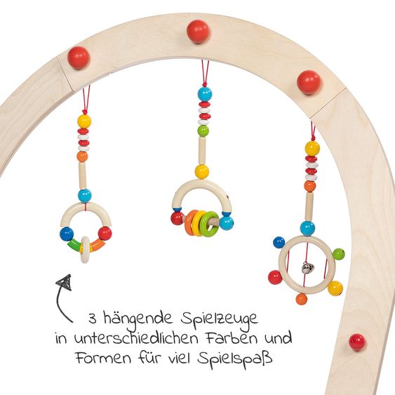 Heimess Greif- und Spieltrainer / Spieltrapez Baby-Fit - Regenbogen