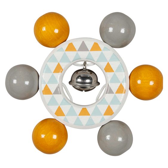 Heimess Greifling mit Glöckchen - Limited Edition - Senfgelb Grau