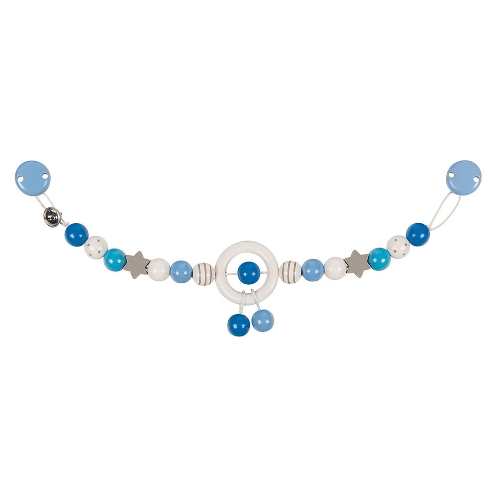 Heimess Kinderwagenkette - Blau Grau Weiß